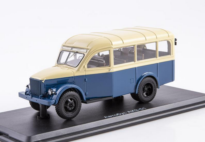 1:43 Автобус АКЗ-51, синий / бежевый - 0226MP