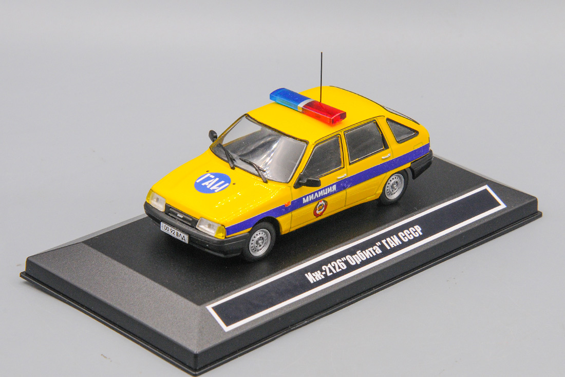 1:43 Ижевский-2126 'Орбита'  ГАИ СССР, желтый / синий (вариант 4) - OF083-4