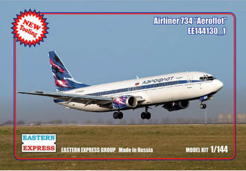 1:144 Сборная модель Авиалайнер 737-400  Aeroflot - 144130-1