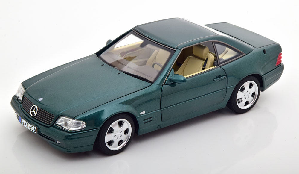 1:18 MERCEDES-BENZ 500 SL R129 Roadster with removable Hardtop (1999), darkgreen-metallic - 183753