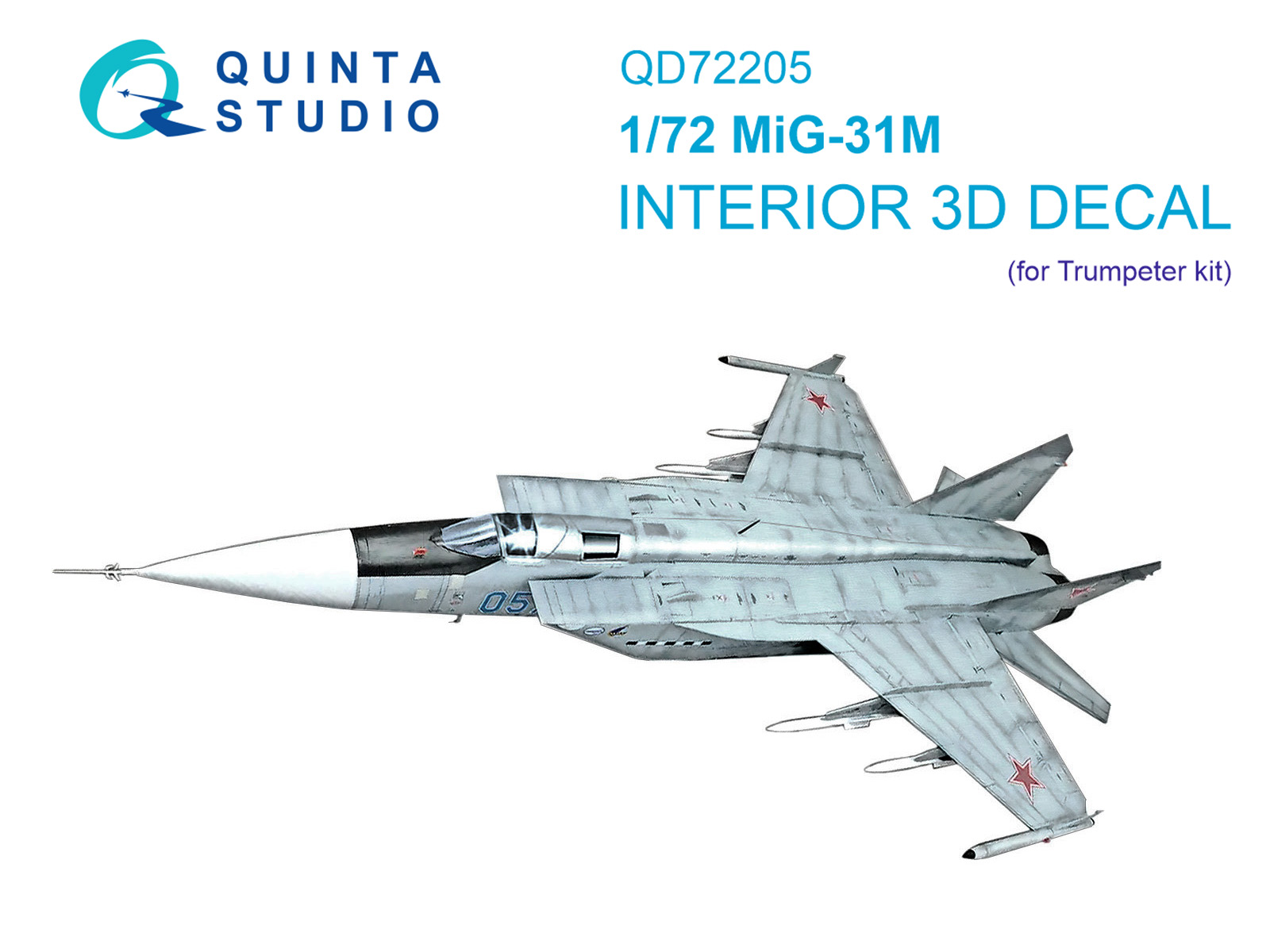 1:72 3D Декаль интерьера кабины МиГ-31М (Trumpeter) - QD72205