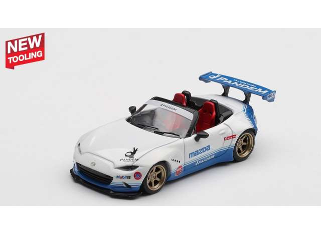 1:64 MAZDA MX-5 (ND) Miata Pandem IMSA RHD (2025), white/blue - MGT01222-R