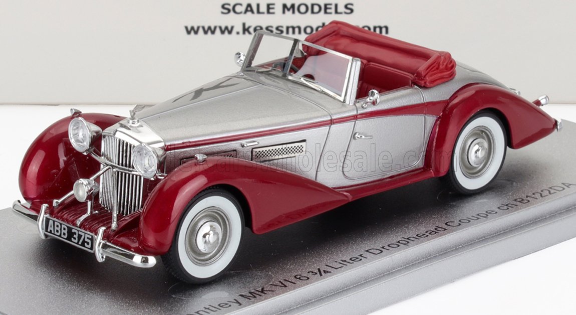 1:43 BENTLEY Mkvi Drophead Ch.b122da Coupe Cabriolet Open (1949), Silver Red - KE43043060