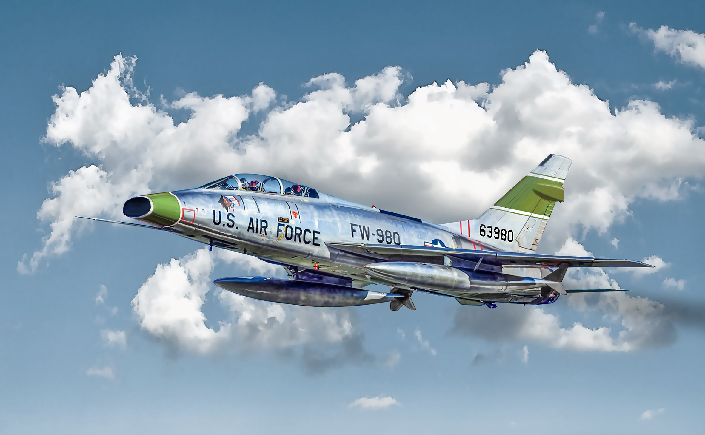 1:72 Сборная модель Самолет F-100F SUPER SABRE - 1398