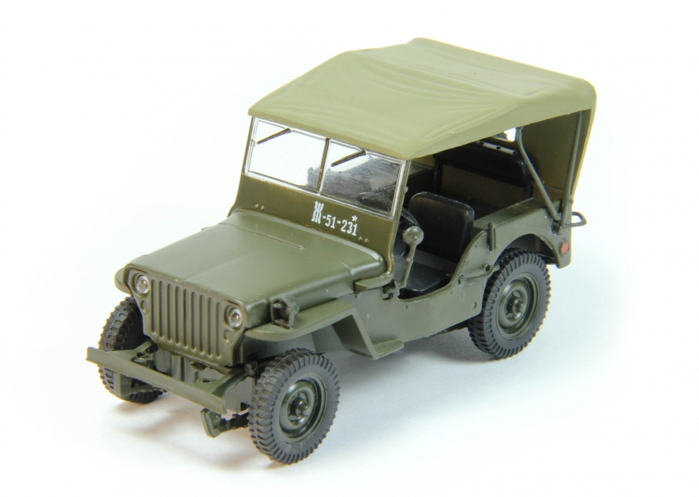 1:43 JEEP Willys (1942-1950), Автолегенды СССР 186, хаки - AL186