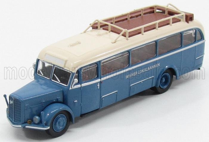 1:87 SAURER Bt4500 Autobus Wiener Lokalbahnen 1954, Light Blue Ivory - BRE58073