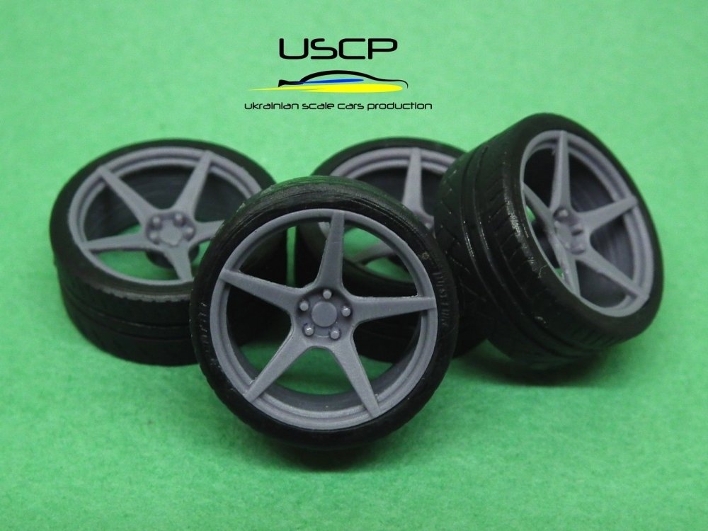 1:24 Комплект колес (18 дюймов) XXR 535 с резиной для Tamiya Aoshima Hasegawa - W24052