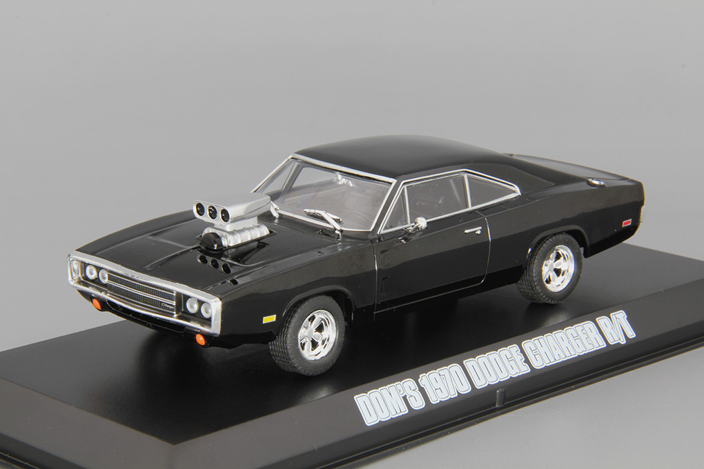 1:43 DODGE Charger R/T Blown Engine Dom`s из к/ф 'Форсаж' (1970), black - 86201