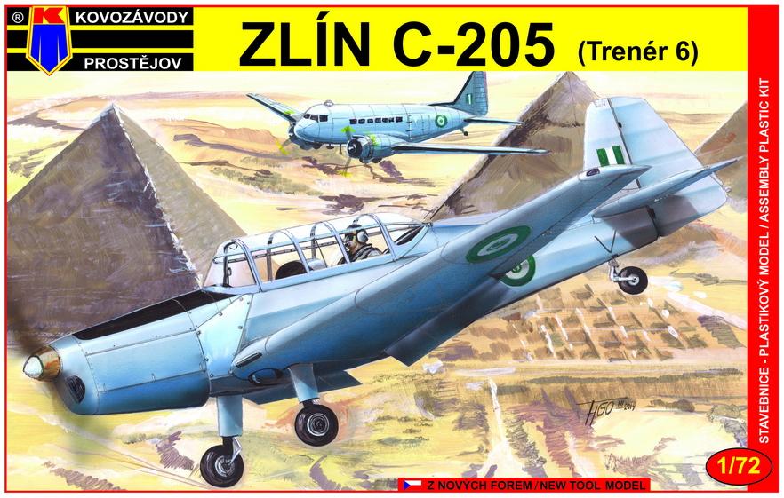 1:72 Сборная модель самолета Zlin C-205 (Trener 6) - KPM001-X1