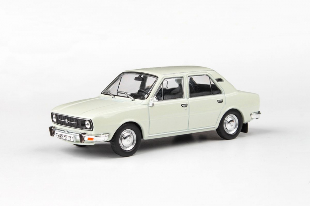 1:43 SKODA 105L - 1977 Bílá Ledová  -  časopis - 723EB