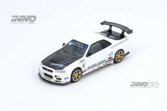 1:64 NISSAN Top Secret R34 GT-R, white - IN64-R34TS-WHI