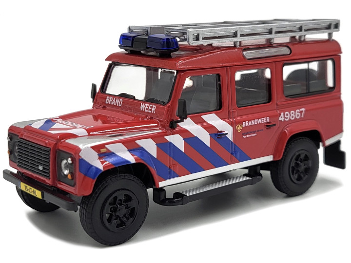 1:43 LAND ROVER Land Defender 110 Fire Engine (2004), Red White Blue - 53245