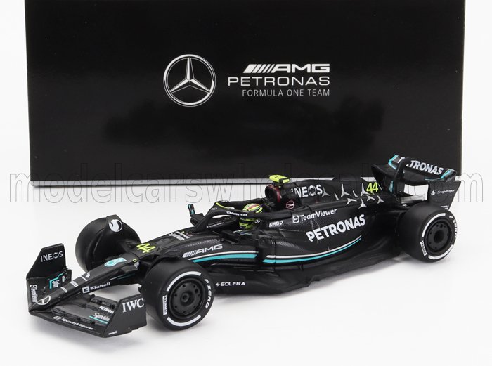 1:64 MERCEDES-BENZ GP F1 W14 Team Mercedes-amg Petronas Formula One №44 Season (2023) Lewis Hamilton, Matt Black - Y279