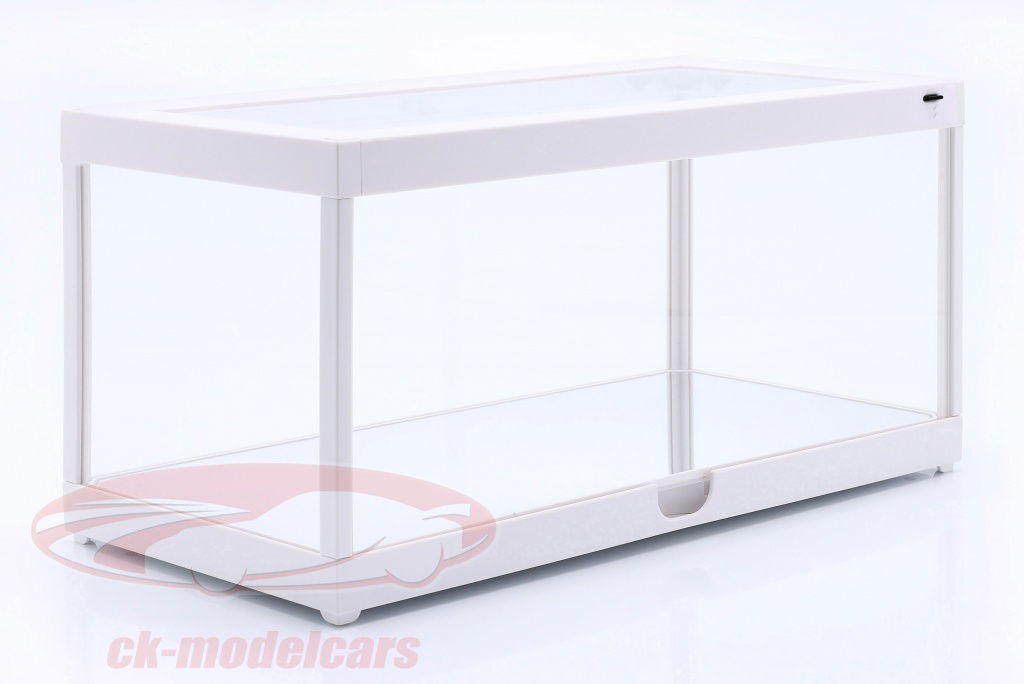 1:18 single showcase white with LED lighting for scale 1:18 Triple9, transparent / white - T9-187710w
