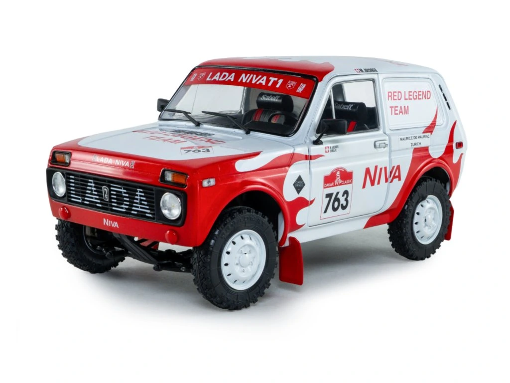 1:18 ВАЗ Lada Niva #763 M. Jacober/S. Miljic Dakar Classic (2022), white / red - S1807308