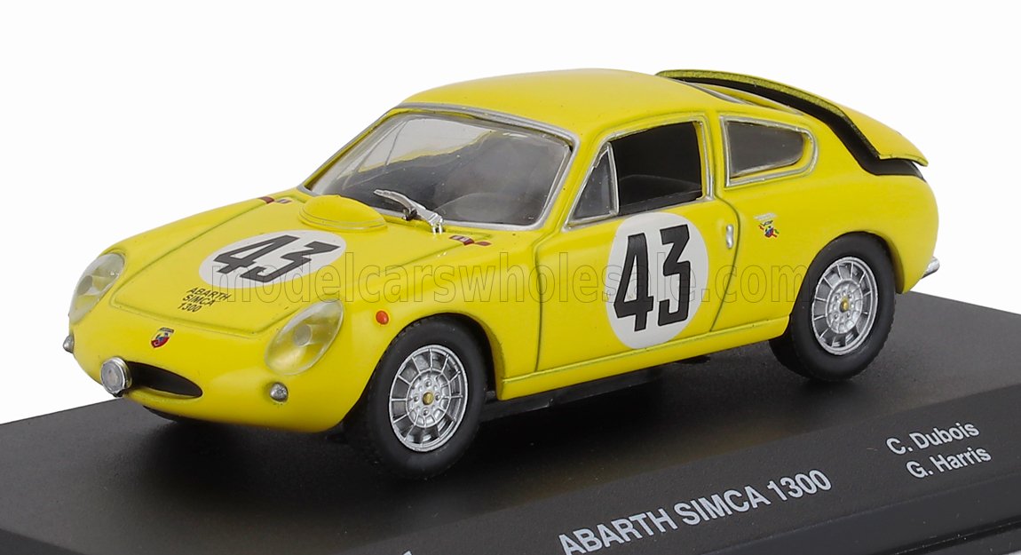 1:43 SIMCA Abarth 1300 Team Equipe Nationale Belge №43 24h Le Mans (1962) Claude Dubois - Georgers Harris, Yellow - MW1ALA0077