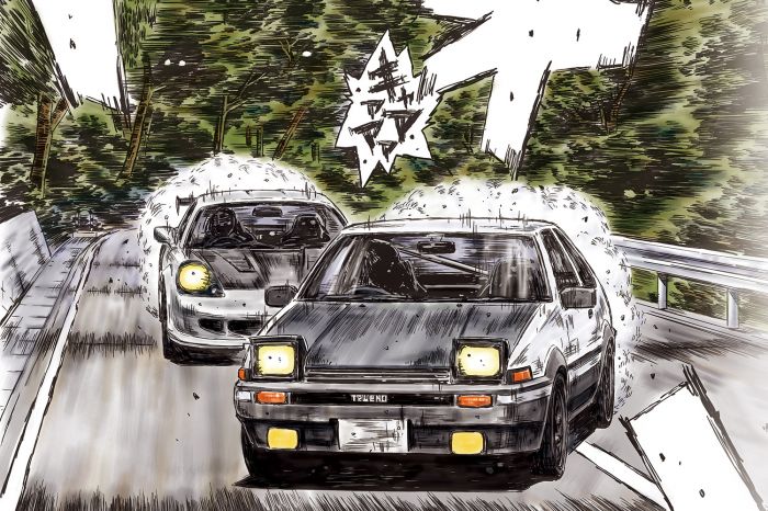 1:24 Сборная модель Toyota Trueno 86 Takumi Fujiwara Comics vol.37 ver. - 05961