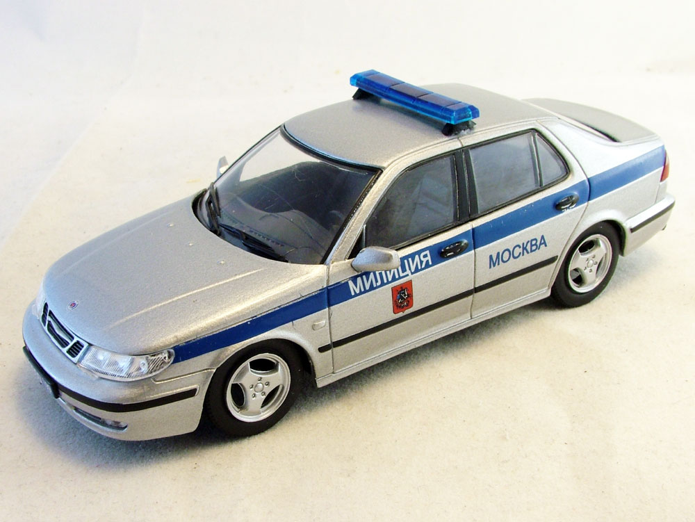 1:43 SAAB 9-5 Милиция г. Москва Россия, Полицейские Машины Мира 48, silver - PCW048