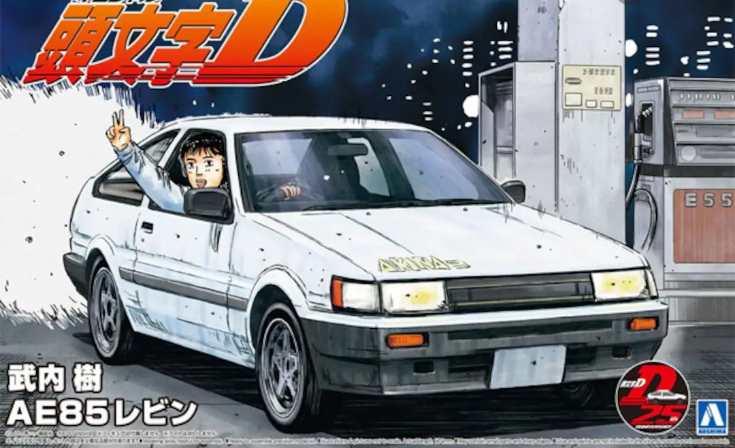 1:24 Сборная модель Toyota Levin AE85 Takeuchi Itsuki - 05963