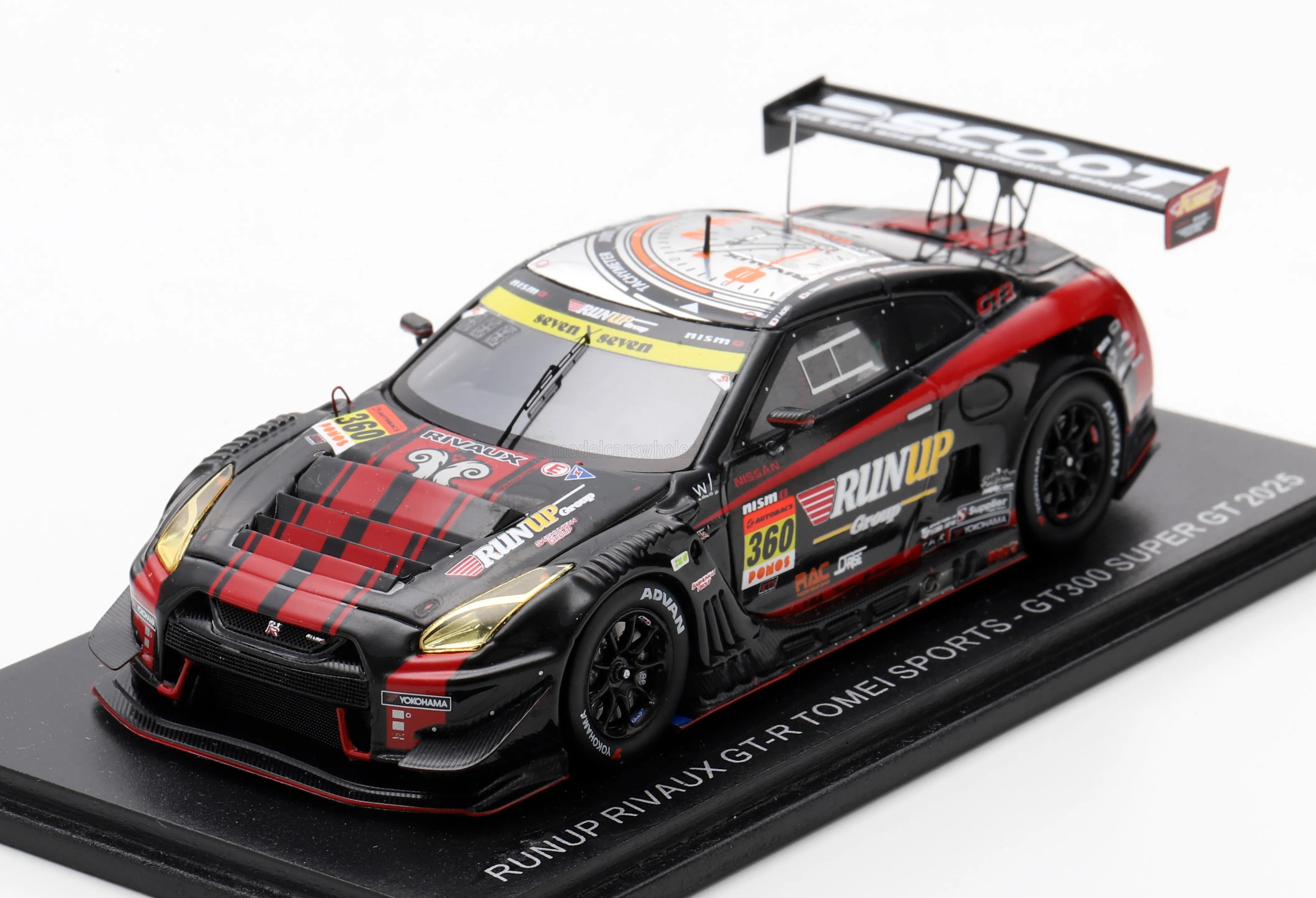 1:43 NISSAN Gt-r Nismo Gt3 Team Tomei Sport №360 Gt300 Class Super Gt Takayuki Aoki - Rin Arakawa (2025), Black Red - 43SGT25360