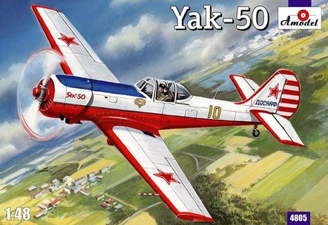 1:48 Сборная модель Советский спортивно-тренировочный самолёт Як-50 - 4805