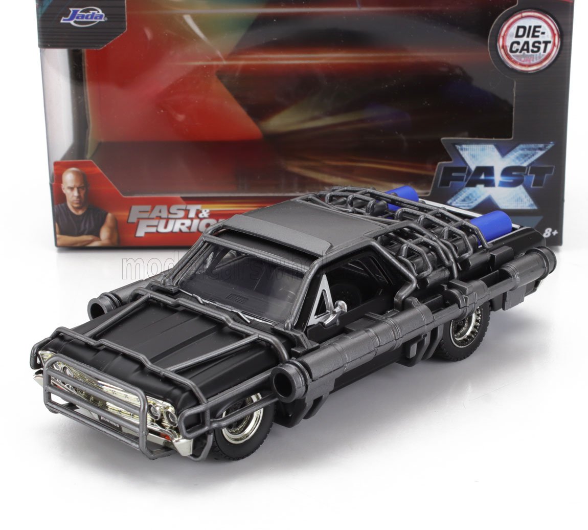1:32 CHEVROLET El Camino Pick-up (ff10) Custom With Gun (1967) - Fast & Furious, Matt Black - 34733