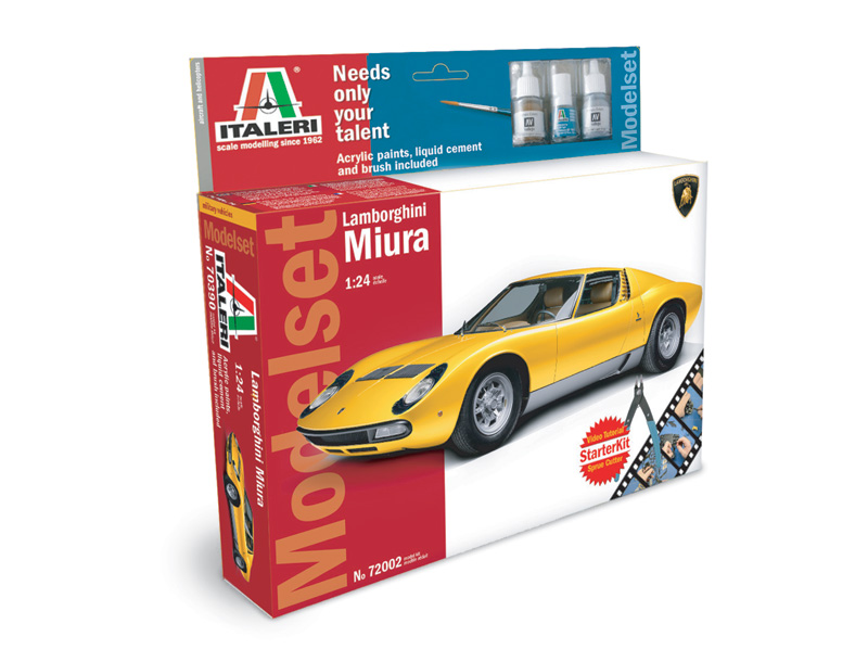 1:24 Сборная модель LAMBORGHINI MIURA (подарочный набор) - 72002