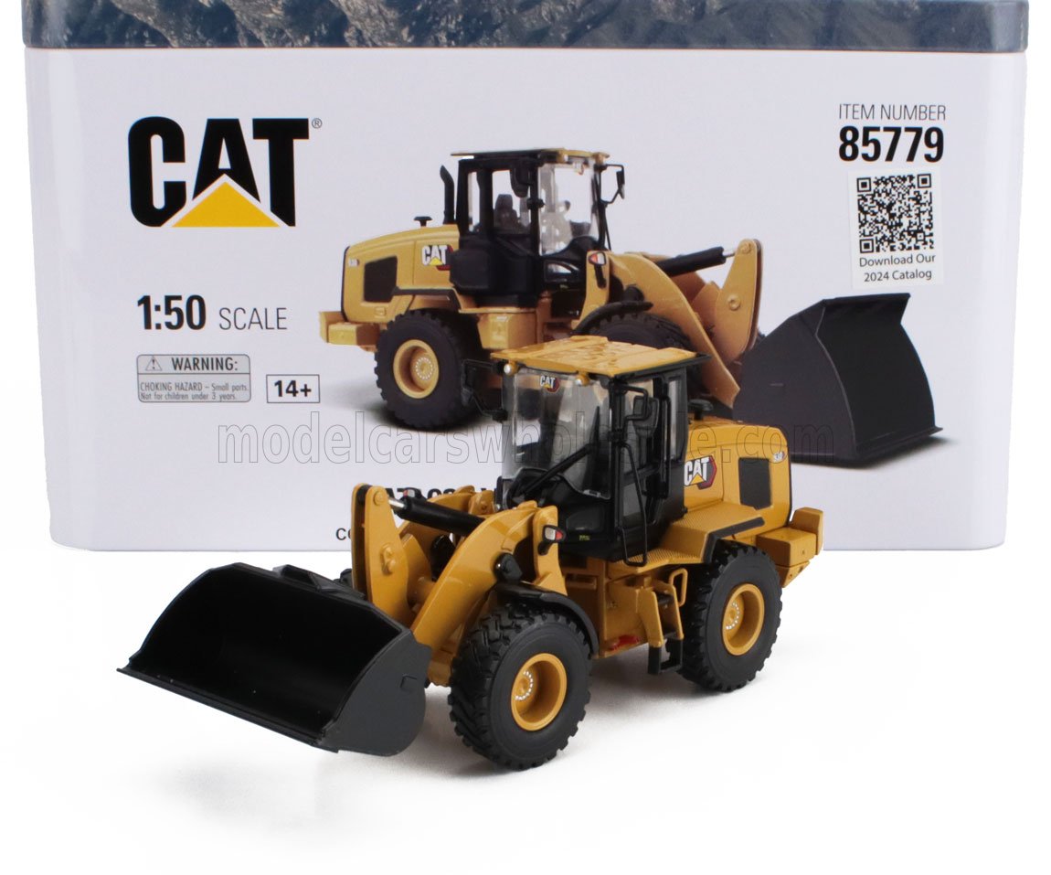 1:50 CATERPILLAR Cat930 Ruspa Gommata - Scraper Tractor Wheel Loader, Yellow Black - 85779
