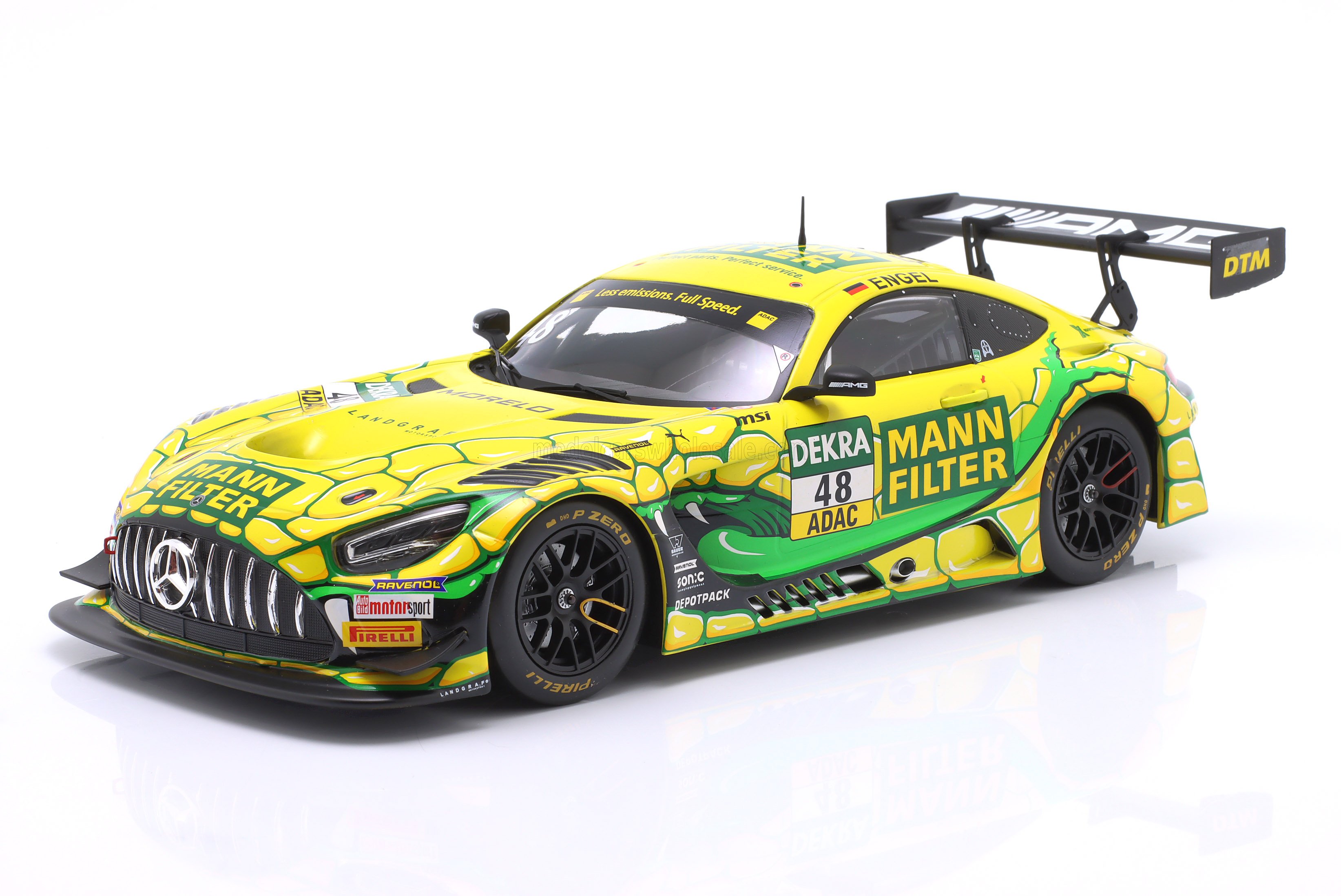 1:18 MERCEDES-BENZ Amg Gt3 Evo Team Landgraf №48 Dtm Season (2023) Maro Engel, Yellow - LEGT18-23DTM006