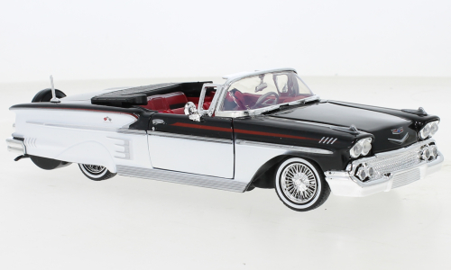 1:24 CHEVROLET Impala Convertible (1958), black/white - 79025