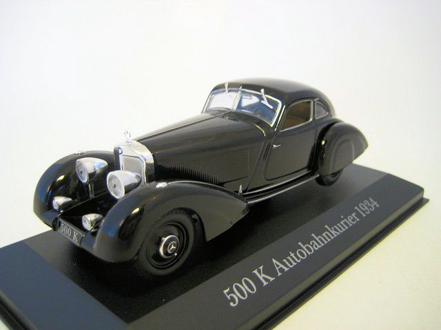 1:43 MERCEDES-BENZ 500K Autobahnkurier (1934), Mercedes-Benz Offizielle Modell-Sammlung 2, black - MB002