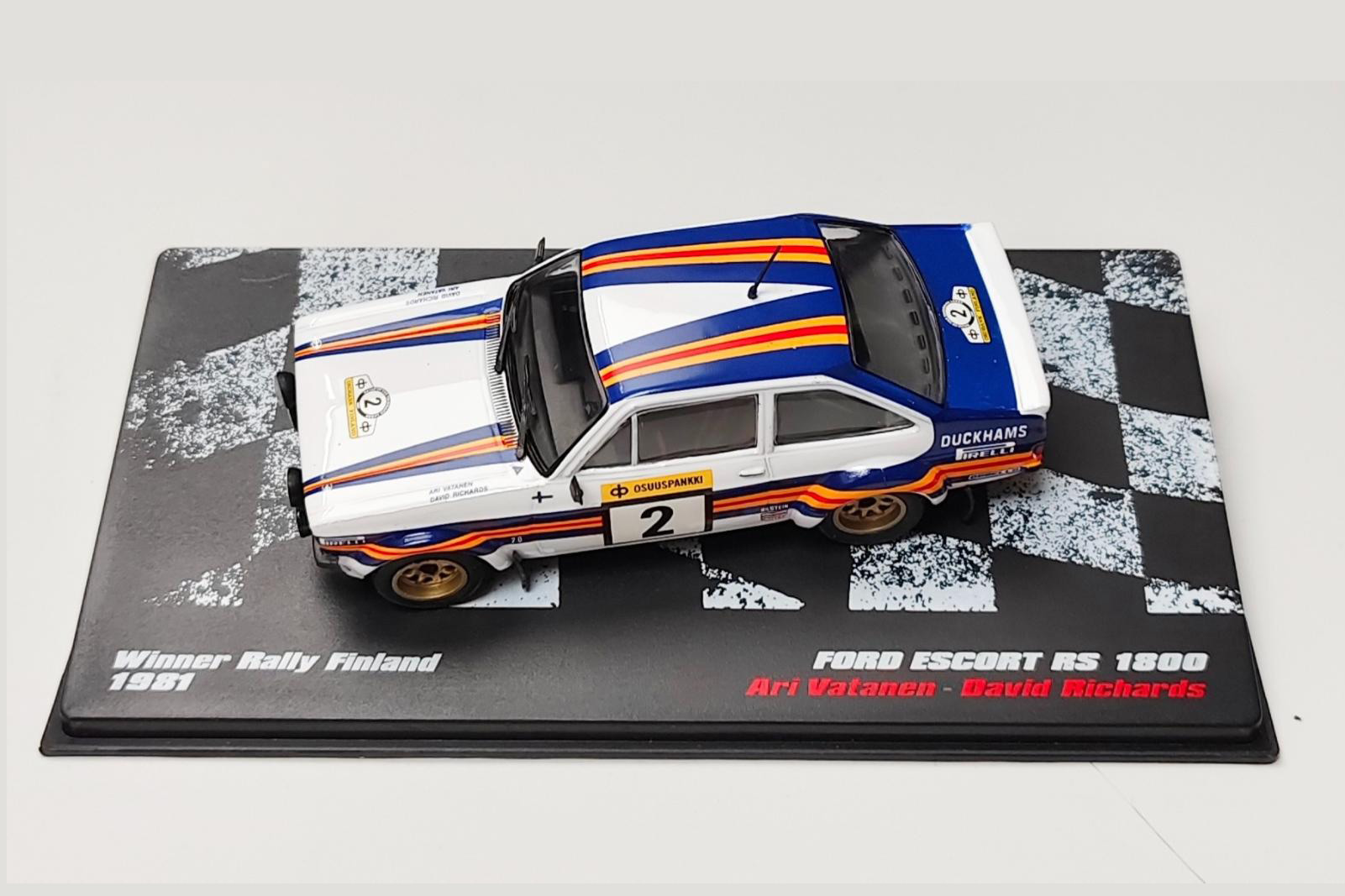 1:43 FORD Escort RS 1800 Ari Vatanen, David Richards, RALLYE Zavodni Automobily - DEAZAV62