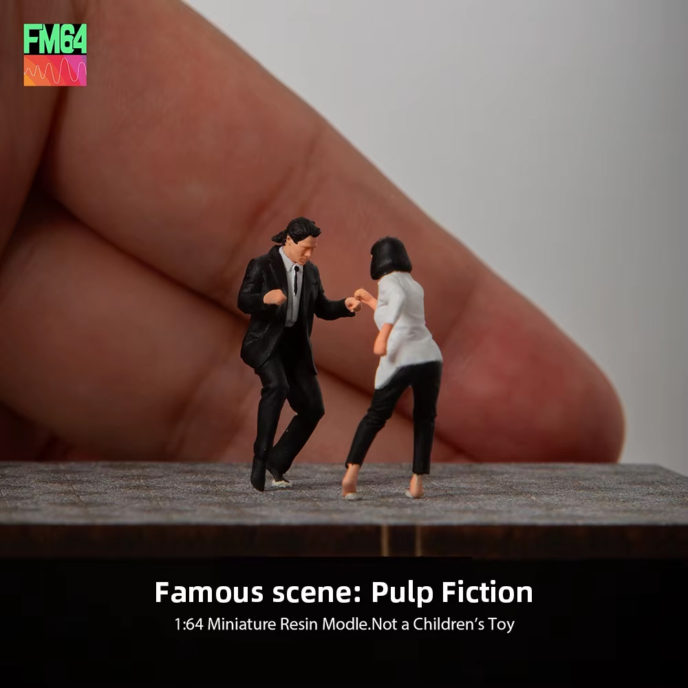 1:64 Фигурки Vincent Vega & Mia Wallace, 'Pulp Fiction' Movie - A0334-A0335