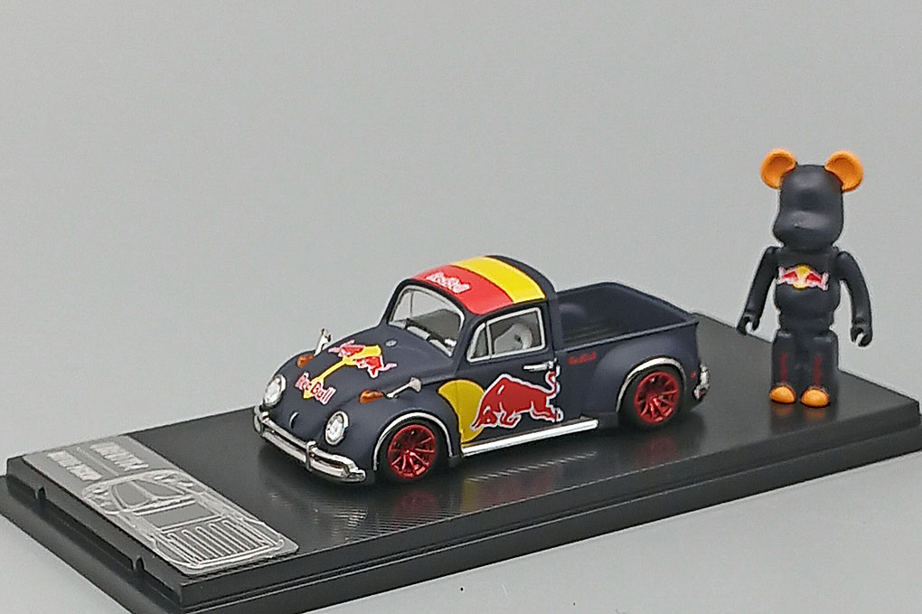 1:64 VOLKSWAGEN Beetle PickUp Red Bull Livery, matt black - CM420RL