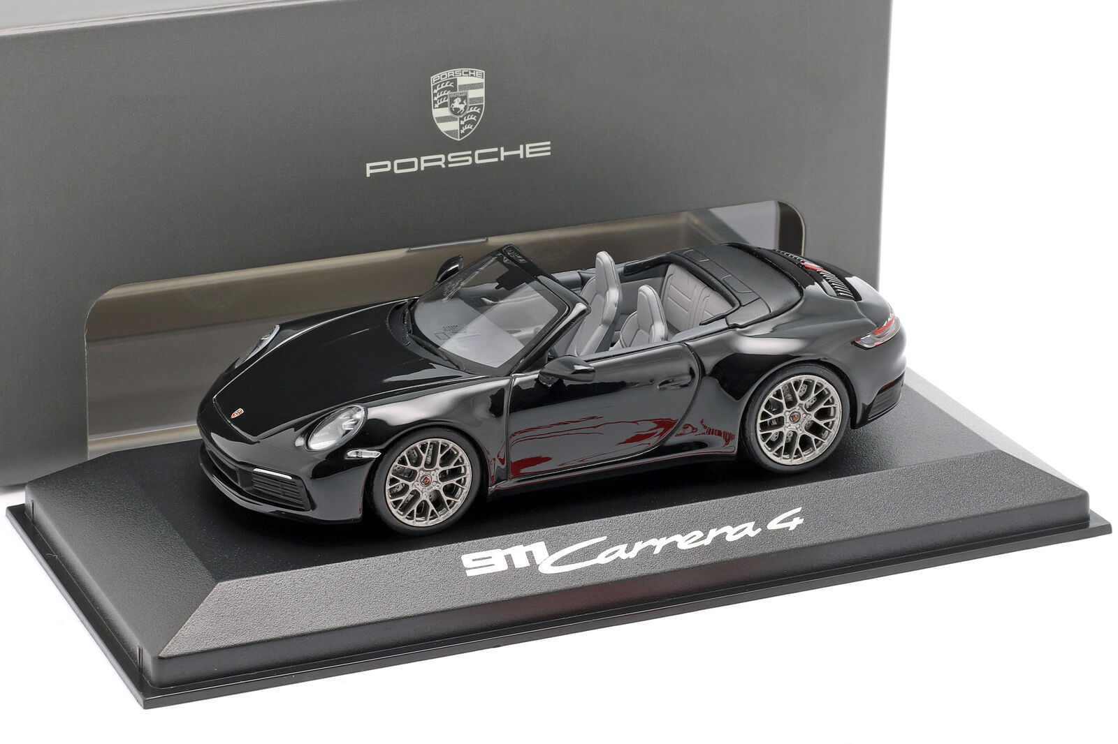 1:43 PORSCHE 992 Carrera 4 Cabriolet, black - WAP0201770K