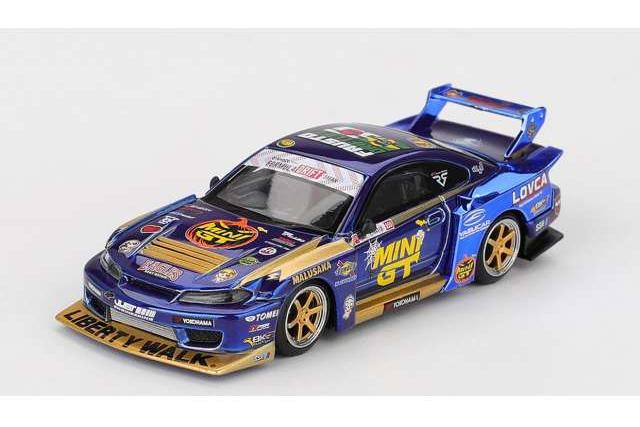 1:64 NISSAN Silvia S15 LB-Super Silhouette #555 Team Mini GT Liberty Walk Formula Drift (2025) - MGT01185R