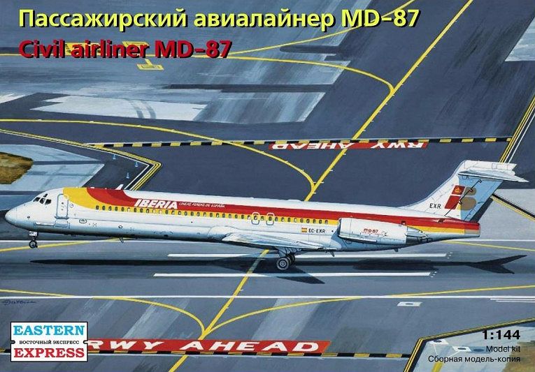 1:144 Сборная модель Пассажирский самолет McDonnell Douglas MD-87 (Iberia) - 144110
