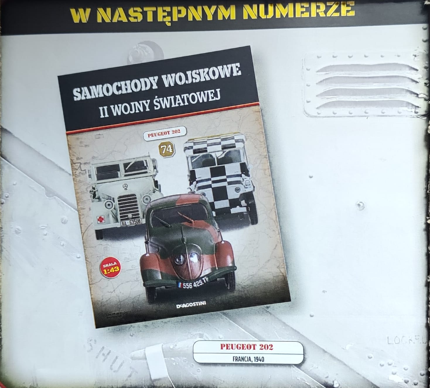 1:43 PEUGEOT 202 из серии Samochody Wojskowe Ii Wojny Światowej 74 - SW074