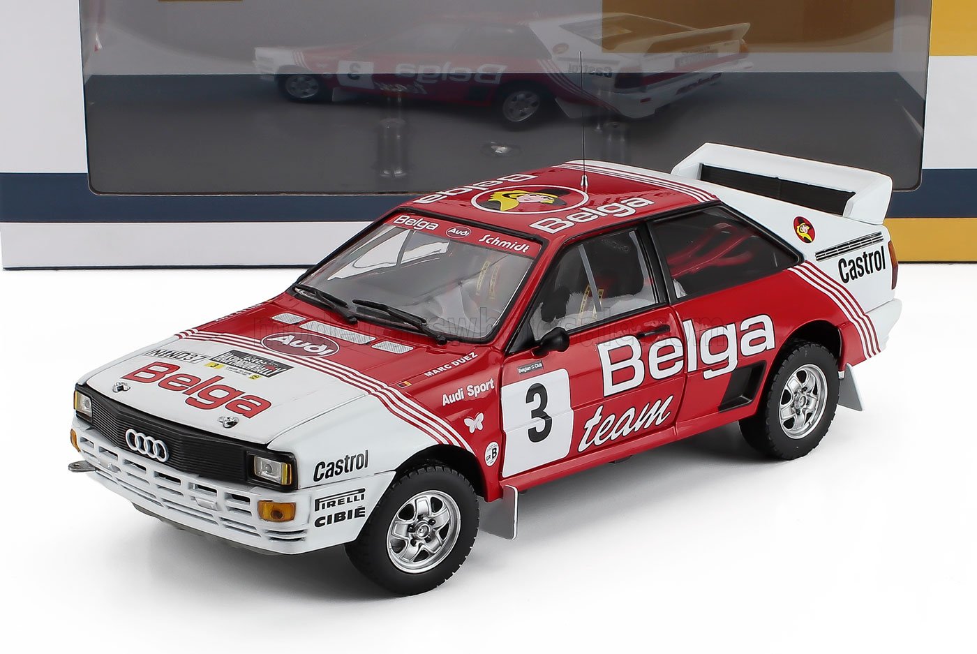1:18 AUDI Quattro A1 Team Belga №3 Winner Rally Haspengouw (1983) Marc Duez - Willy Lux, Red White - 4259