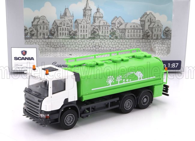 1:87 SCANIA P124.860 Tanker Truck 3-assi (1988), Green White - OLM007