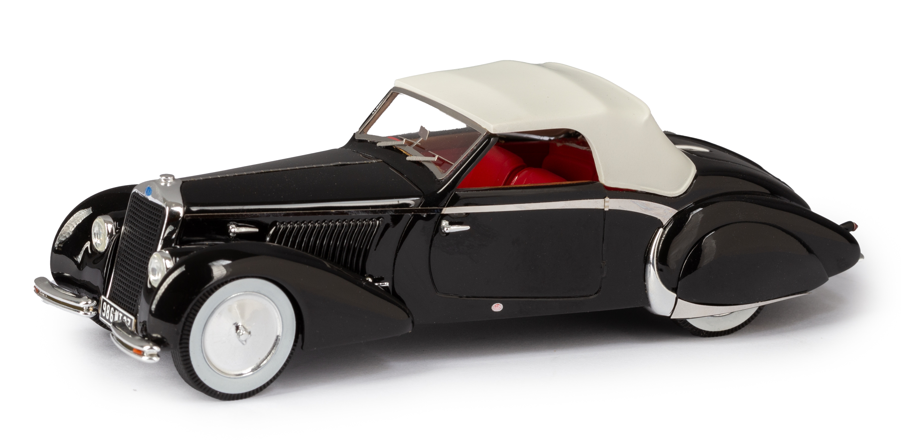 1:43 DELAGE D6-70 cabriolet top up (1939), black - EMEU43023D