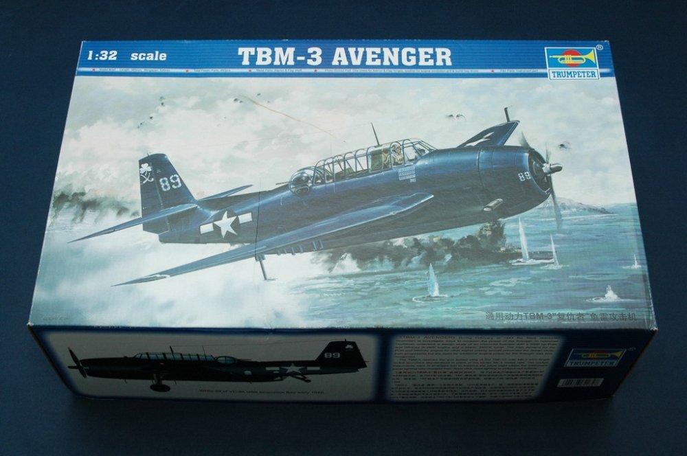 1:32 Сборная модель Американский торпедоносец-бомбардировщик Grumman TBM-3 Avenger - 02234