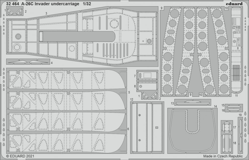 1:32 Фототравление для A-26C Invader шасси - 32464