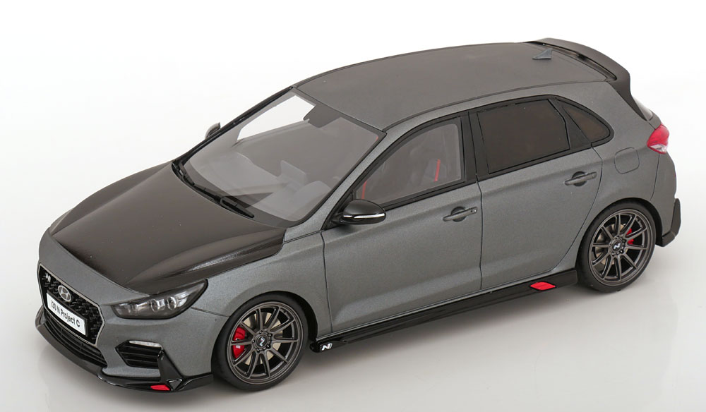1:18 HYUNDAI i30 N Project C (2017), matt-grey carbon-black - OT1060