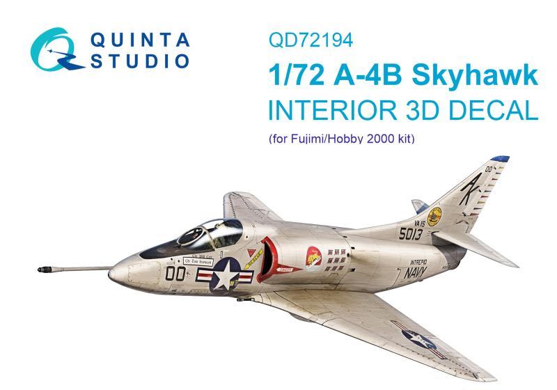1:72 3D Декаль интерьера кабины A-4B Skyhawk (Fujimi/Hobby 2000) - QD72194