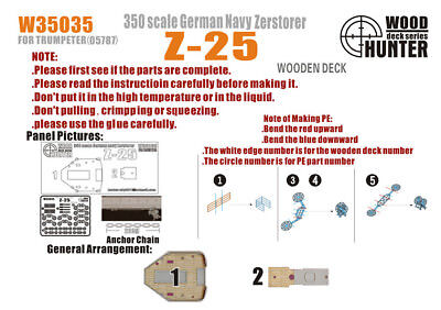 1:350 WWII German Zerstorer Z-25 - W35035