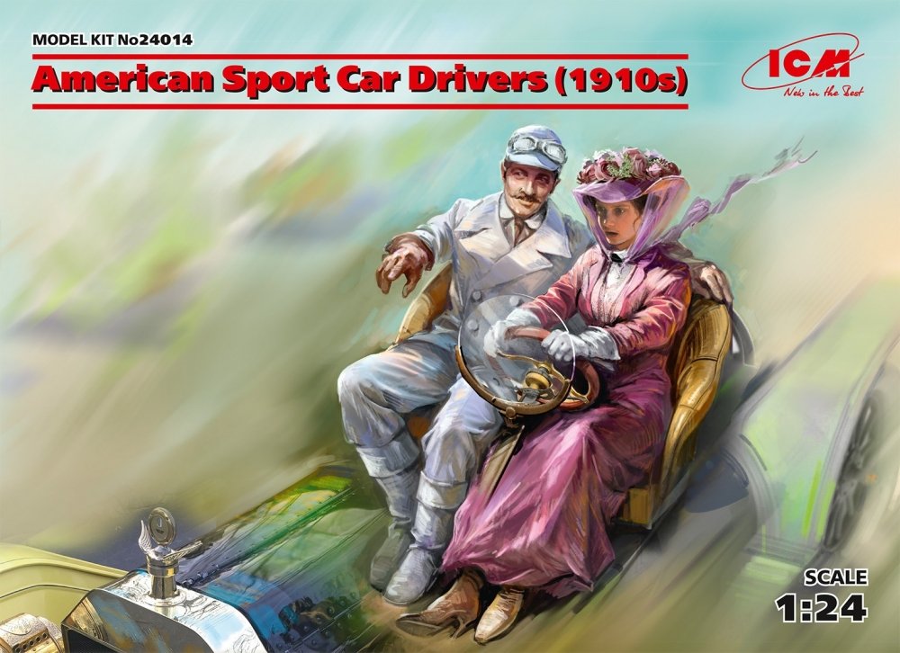 1:24 Сборная модель Фигуры, Американские автоспортсмены (1910-е г.) - 24014