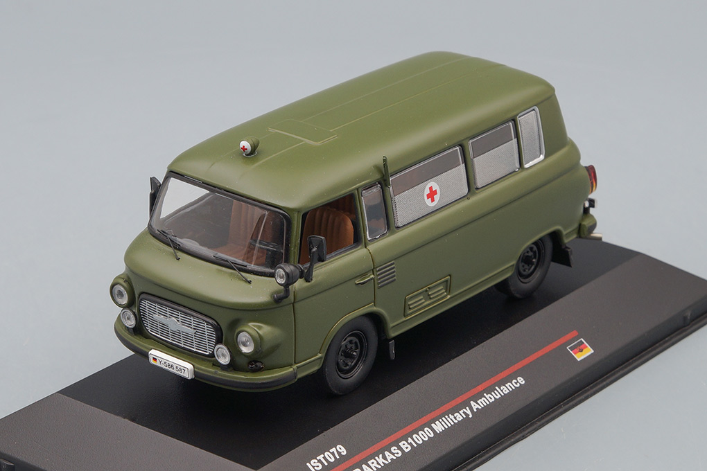 1:43 BARKAS B1000 Military Ambulance, dark green - IST079