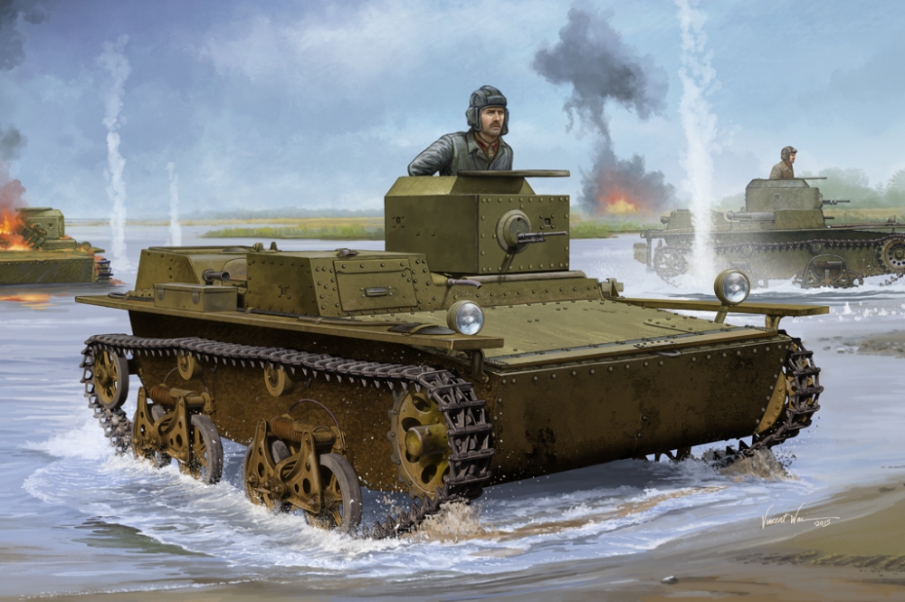 1:35 Сборная модель Танк Soviet T-38 Amphibious Light Tank - 83865