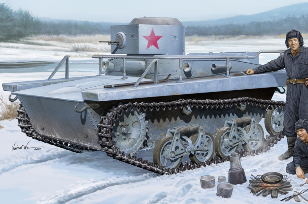 1:35 Сборная модель Танк Soviet T-37TU Command Tank - 83820